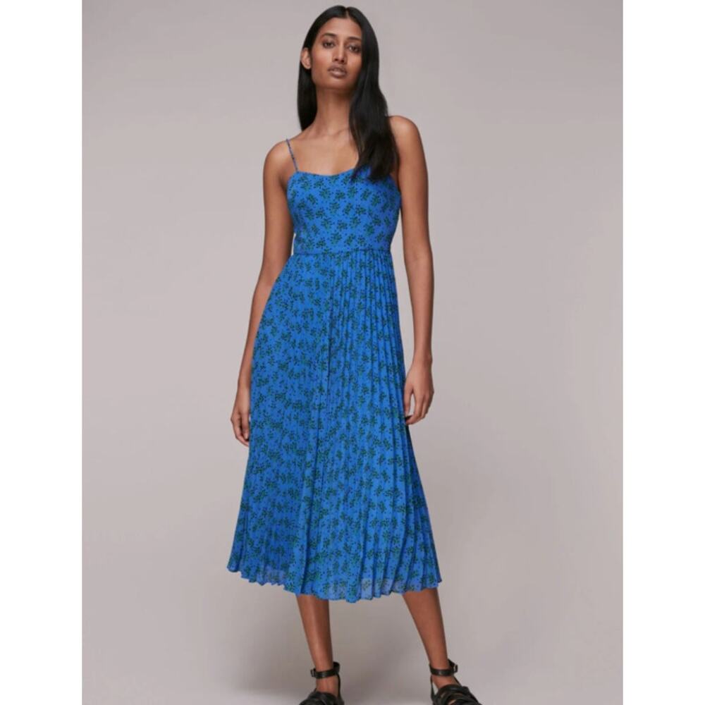 Whistles Multicolour Kinetic Strappy Pleated Dress (Size US 4)